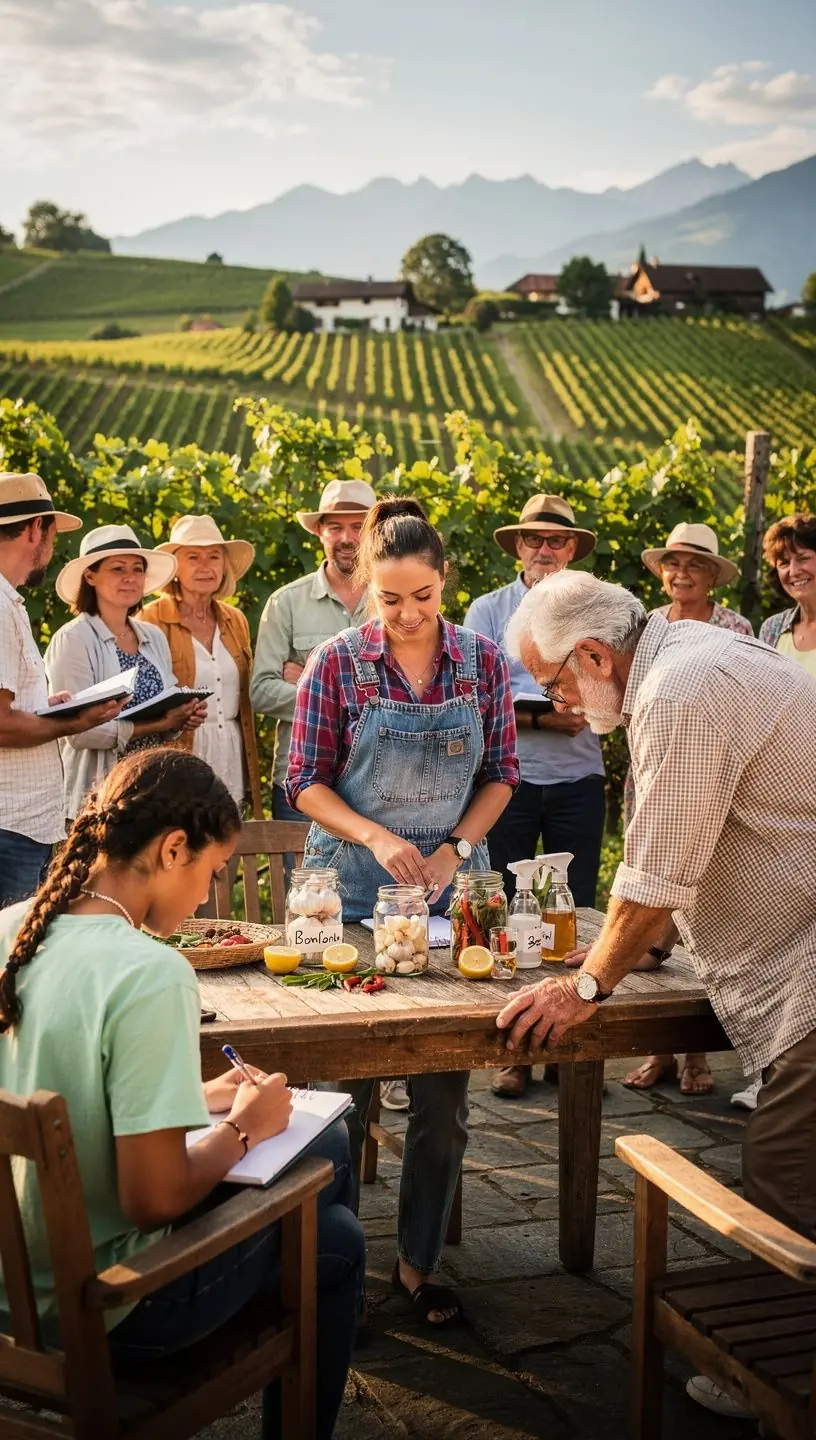Ein blühender Garten mit verschiedenen Pflanzen und Blumen.